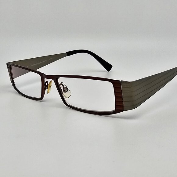 VANNI Accessories - Vanni Mod. VK8796 C176 Bronze Grey Rectangular Eyeglasses Frame Italy 49-15-135